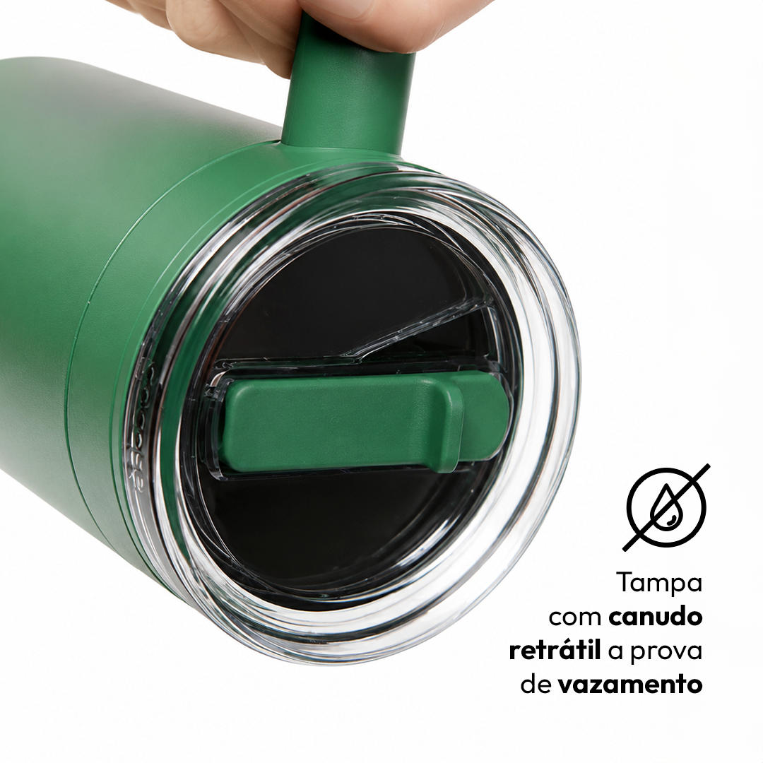 Copo Térmico Life + Ebook - CBF - Escudo Amarelo