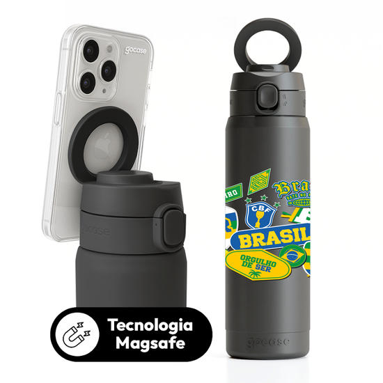 Garrafa Térmica Magsafe + Ebook - CBF - Selos Brasil