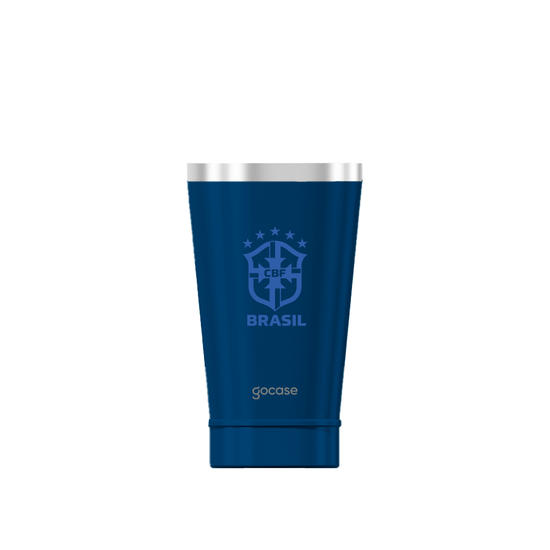 Copo Térmico Cerveja + Ebook - CBF - Escudo Azul