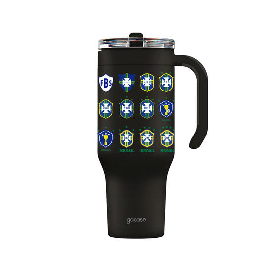 Copo Térmico Life + Ebook - CBF - Escudos Históricos