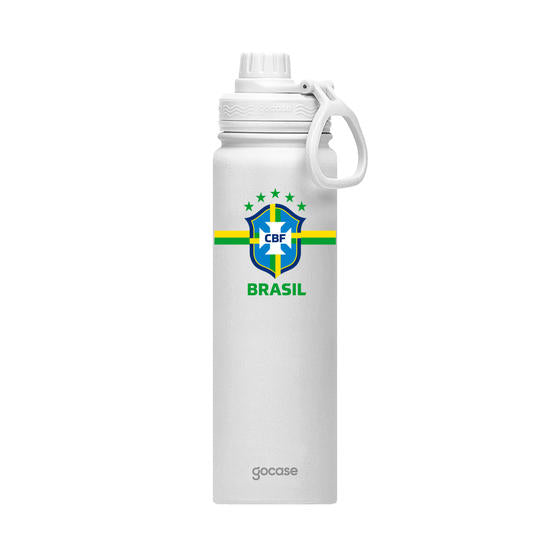 Garrafa Térmica Fresh + Ebook - CBF - Brasil Core