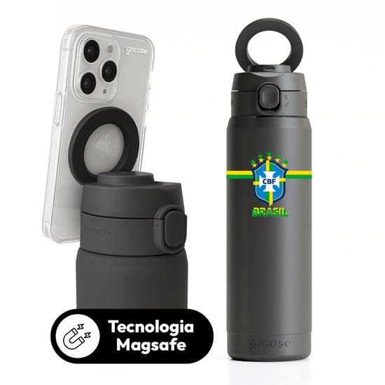 Garrafa Térmica Magsafe + Ebook - CBF - Brasil Core