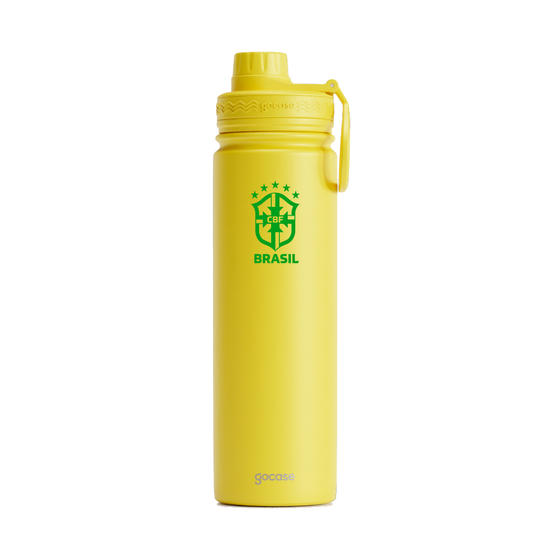 Garrafa Térmica Fresh + Ebook - CBF - Escudo Minimalista Verde