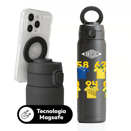 Garrafa Térmica Magsafe + Ebook - CBF - Camisas 5 títulos