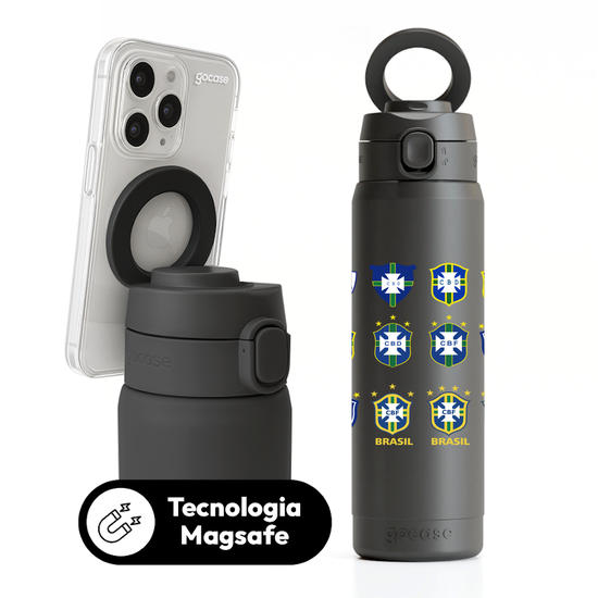 Garrafa Térmica Magsafe + Ebook - CBF - Escudos Históricos