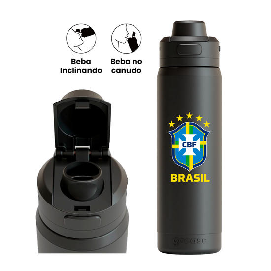 Garrafa Térmica Flip Pro + Ebook - CBF - Títulos