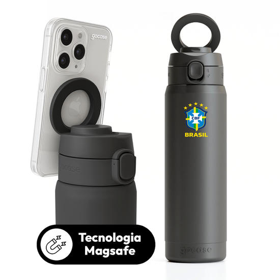 Garrafa Térmica Magsafe + Ebook - CBF - Escudo Minimalista