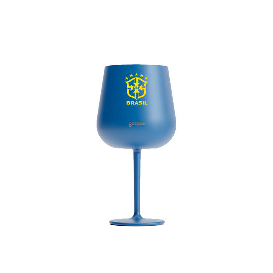 Taça Térmica Drink + Ebook - CBF - Escudo Minimalista Amarelo