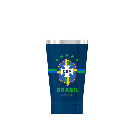 Copo Térmico Cerveja + Ebook - CBF - Escudo Listras Centrais