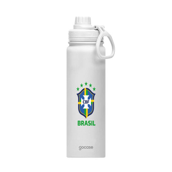 Garrafa Térmica Mini + Ebook - CBF - Uniforme Casual Personalizado