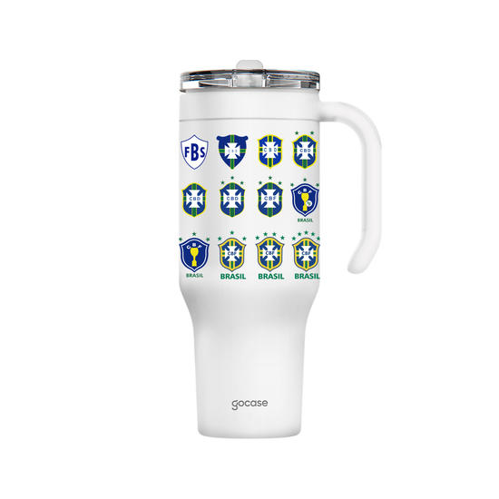 Garrafa Térmica Fresh + Ebook - CBF - Escudos Históricos