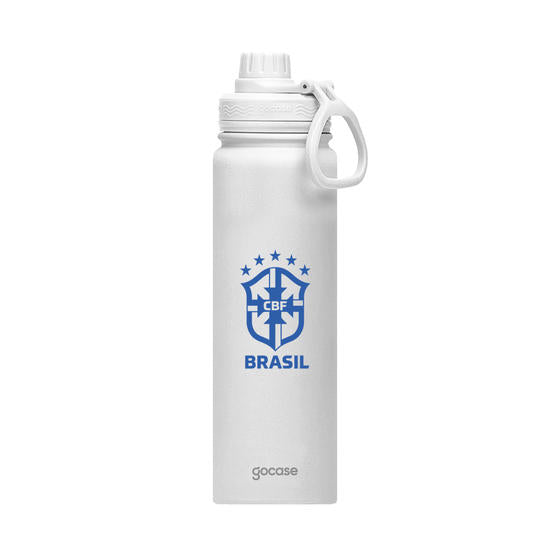 Garrafa Térmica Fresh + Ebook - CBF - Escudo Azul