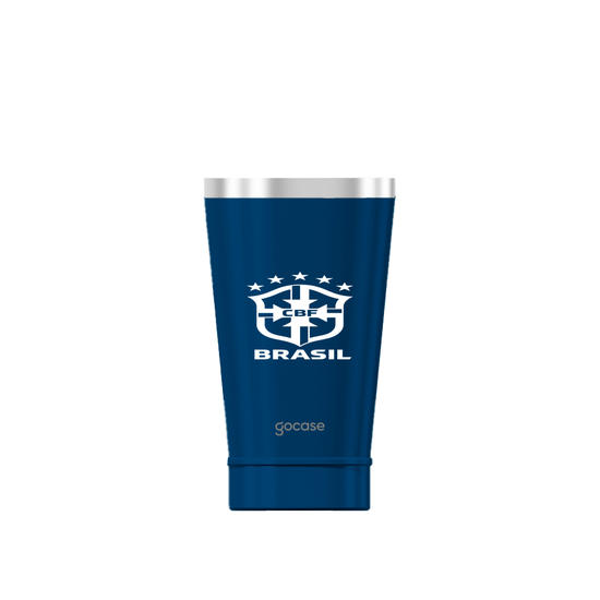 Copo Térmico Cerveja + Ebook - CBF - Escudo Branco