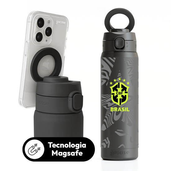 Garrafa Térmica Magsafe + Ebook - CBF - Uniforme Goleiro 2 2026