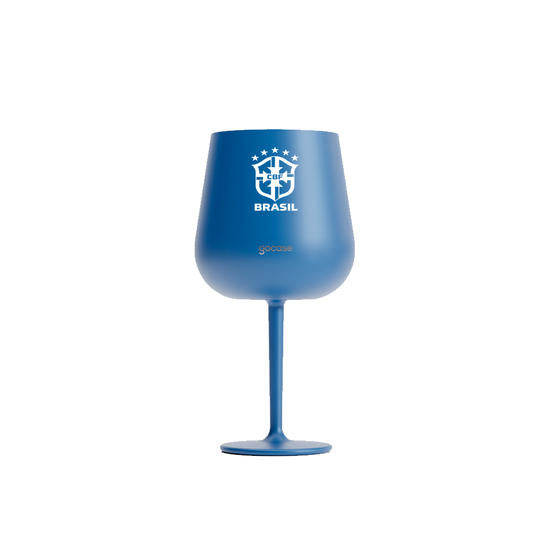 Taça Térmica Drink + Ebook - CBF - Escudo Minimalista Branco
