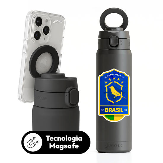 Garrafa Térmica Magsafe + Ebook - CBF - Selo Canarinho