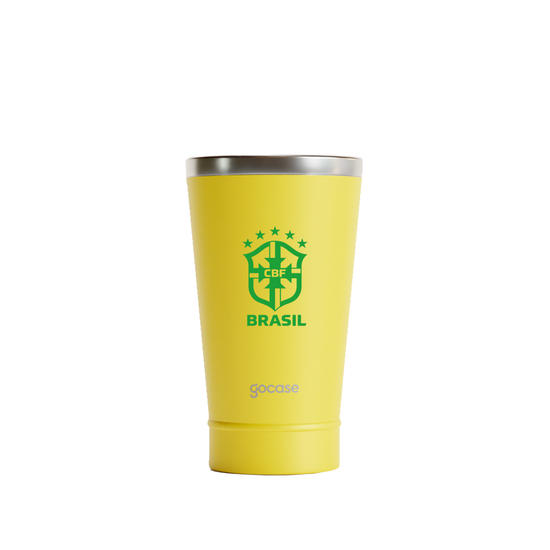 Copo Térmico Cerveja + Ebook - CBF - Escudo Verde