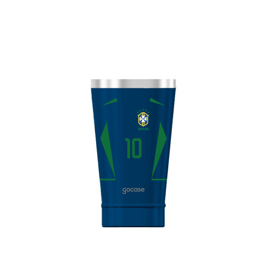 Copo Térmico Cerveja + Ebook - CBF - Uniforme 2002 - Personalizado